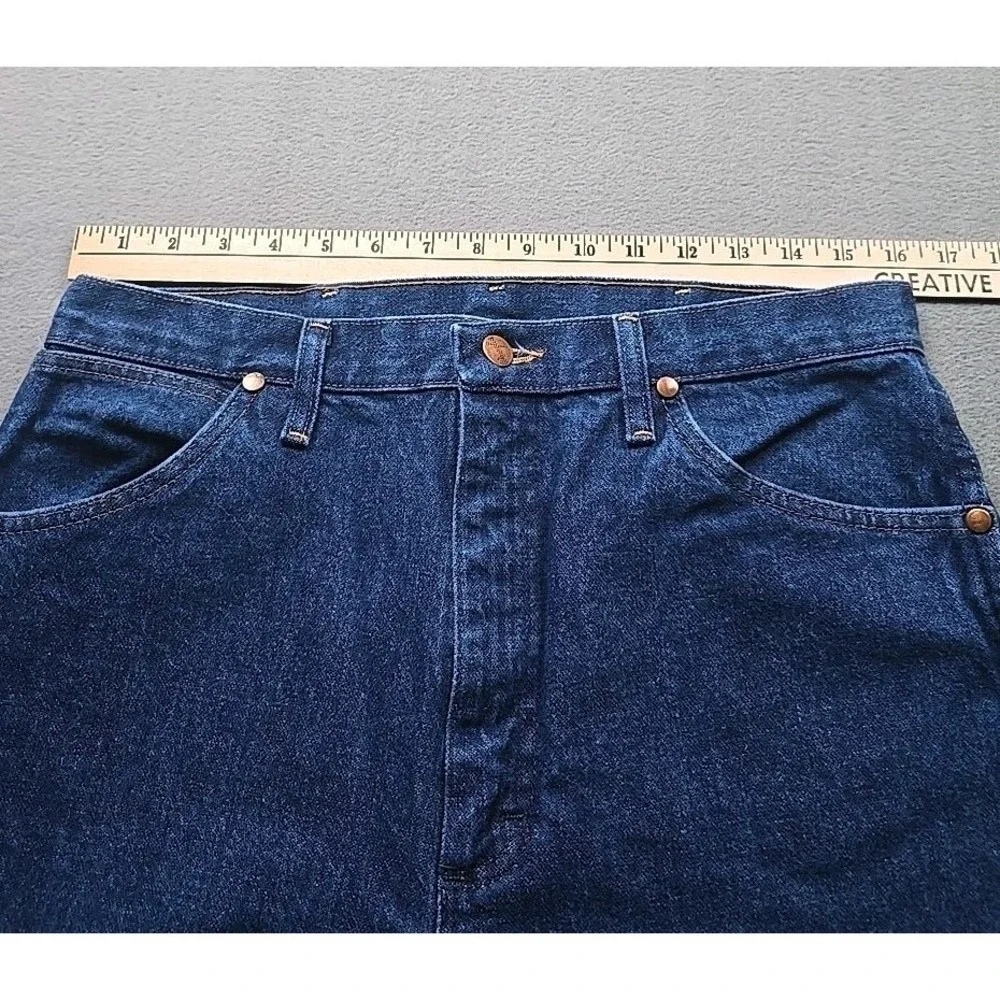 Wrangler Cowboy Cut Original Fit High Rise‎ Indigo Straight 33/36 Western Jeans